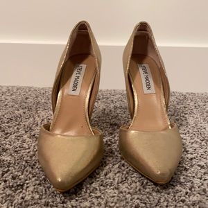 Steve Madden gold shoes